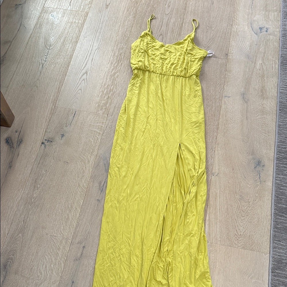 Elegant Yellow Maxi Dress